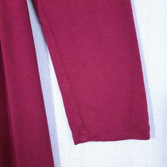 Mother Bee Maternity Maxi Dress Size Small Long Sleeve Cowl Neck Maroon Stretch - Picture 11 of 14